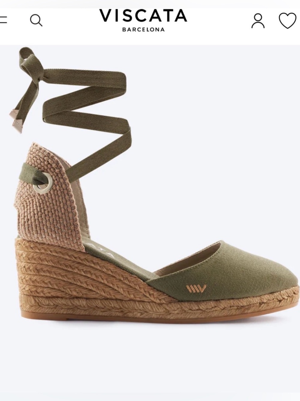 Viscata Barcelona Sagaro Canvas Espadrille Wedges 42 handmade Spain